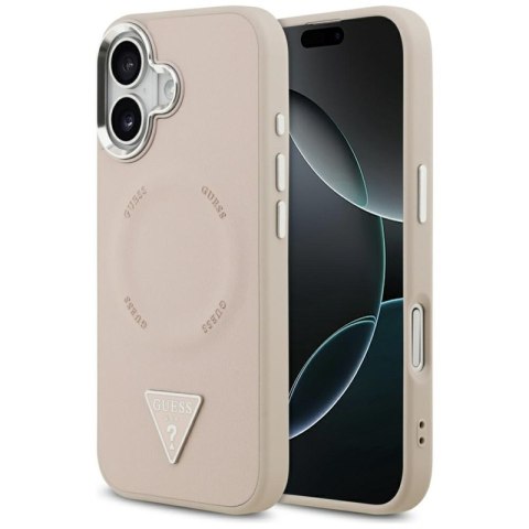 Guess Triangle Logo MagSafe - Etui iPhone 17 (różowy)