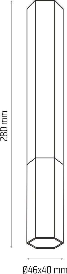 Madera2 Hexa spot 28 klosz czarny