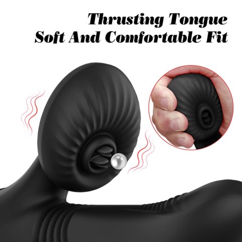 Silicone Vibrator 7 Powerful Modes - Licking,
Thrusting and Heating, Black