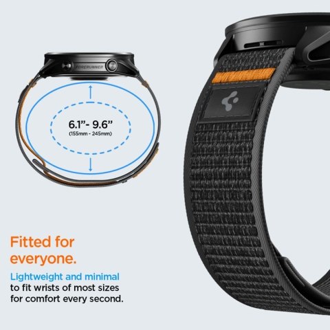 Spigen Athlex Air - Pasek do Garmin QuickRelease 22 mm (Active Black / Orange)