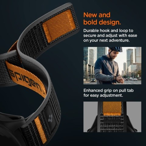 Spigen Athlex Air - Pasek do Garmin QuickRelease 22 mm (Active Black / Orange)