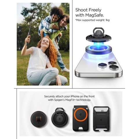 Spigen S582W MagSafe Bluetooth Selfie Stick Tripod - Statyw na smartfon / uchwyt selfie stick (Czarny)