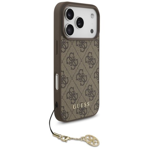 Guess 4G Charms Collection MagSafe - Etui iPhone 17 Pro (brązowy)