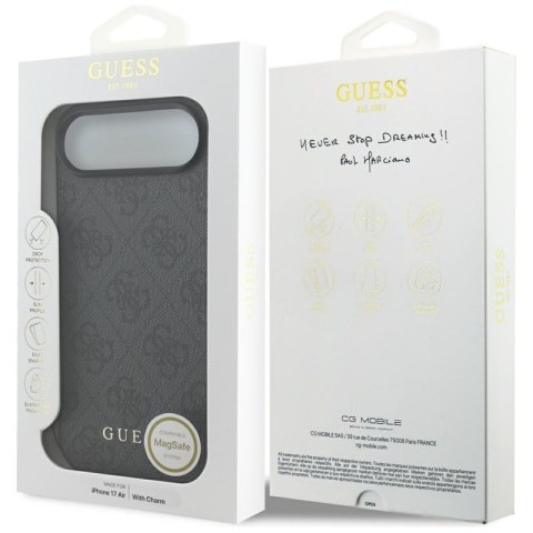Guess 4G Charms Collection MagSafe - Etui iPhone Air (czarny)