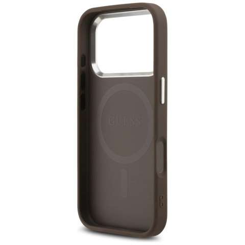 Guess 4G Classic Logo MagSafe - Etui iPhone 17 Pro (brązowy)