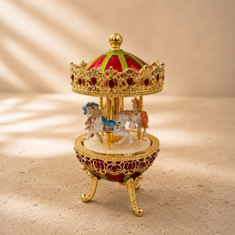 Metalowa Pozytywka Karuzela - Dekoracja Premium - Prezent dla Dziewczynki - MX-014