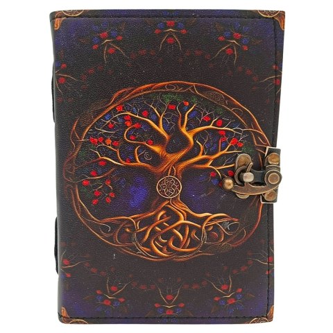 Notes Skórzany Vintage Retro 200 stron - Skóra Kozia - Drzewo Życia - AH18