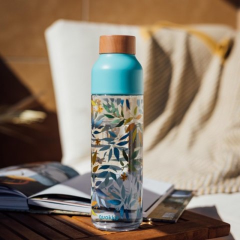 Quokka Ice - Butelka na wodę ecozen 840 ml (Watercolor Leaves)