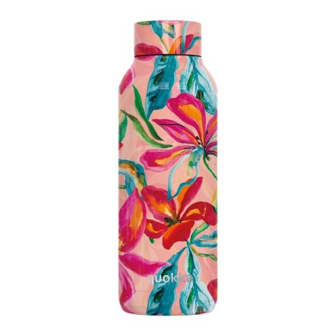 Quokka Solid - Butelka termiczna ze stali nierdzewnej 510 ml (Tropical Bloom)