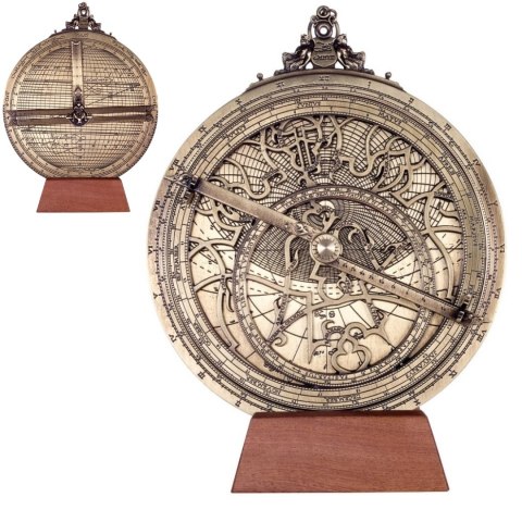 Wielkie mosiężne astrolabium Rojas- średnica 20 cm - reprodukcja - H34