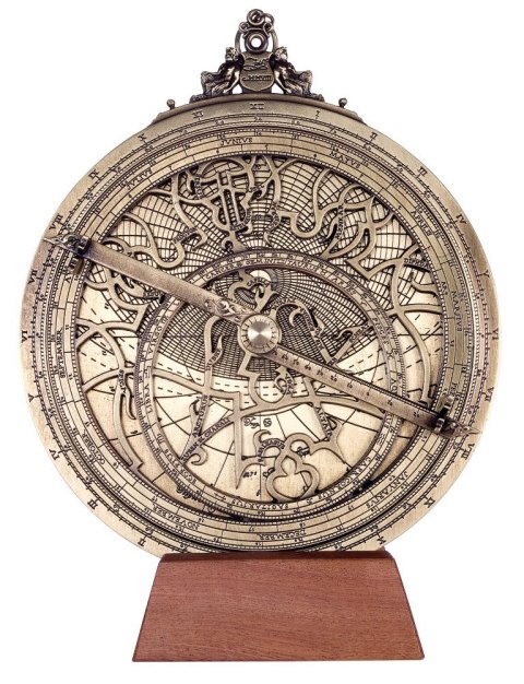 Wielkie mosiężne astrolabium Rojas- średnica 20 cm - reprodukcja - H34