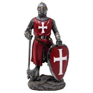 Figurka Rycerz Krzyżowiec 18,5 cm - Polyresin - MC-23133