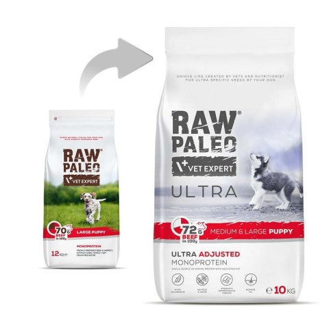 Vetexpert Raw Paleo Ultra Beef Puppy Medium/ Large 10kg