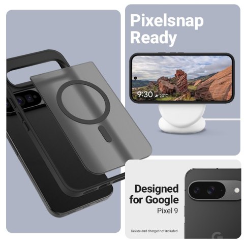 Crong Hybrid Matte Magnetic - Etui MagSafe Google Pixel 9 (czarny)