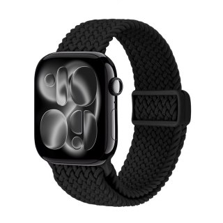 Crong Wave Band - Pleciony pasek do Apple Watch 38/40/41/42 mm (czarny)