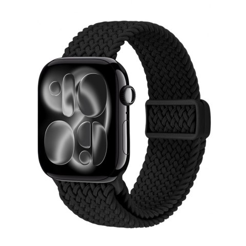 Crong Wave Band - Pleciony pasek do Apple Watch 38/40/41/42 mm (czarny)