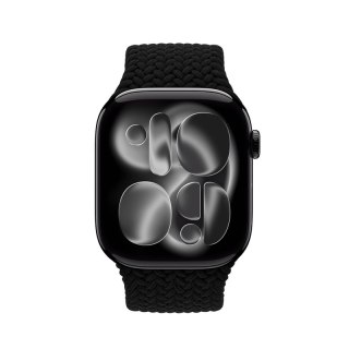 Crong Wave Band - Pleciony pasek do Apple Watch 38/40/41/42 mm (czarny)