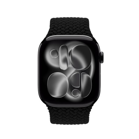 Crong Wave Band - Pleciony pasek do Apple Watch 38/40/41/42 mm (czarny)