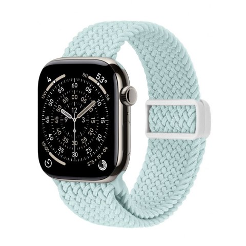 Crong Wave Band - Pleciony pasek do Apple Watch 38/40/41/42 mm (miętowy)