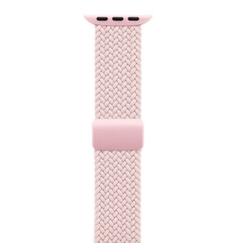 Crong Wave Band - Pleciony pasek do Apple Watch 38/40/41/42 mm (różowy)