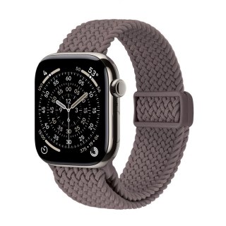 Crong Wave Band - Pleciony pasek do Apple Watch 44/45/46/49 mm (brązowy)