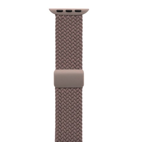 Crong Wave Band - Pleciony pasek do Apple Watch 44/45/46/49 mm (brązowy)
