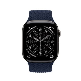 Crong Wave Band - Pleciony pasek do Apple Watch 44/45/46/49 mm (granatowy)