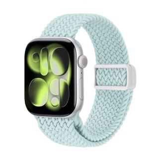 Crong Wave Band - Pleciony pasek do Apple Watch 44/45/46/49 mm (miętowy)