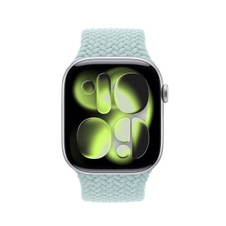 Crong Wave Band - Pleciony pasek do Apple Watch 44/45/46/49 mm (miętowy)