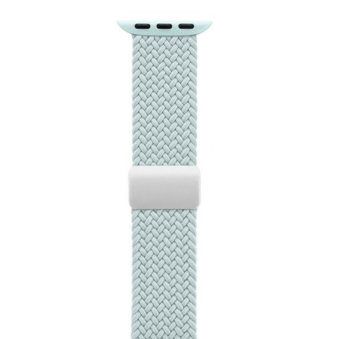 Crong Wave Band - Pleciony pasek do Apple Watch 44/45/46/49 mm (miętowy)