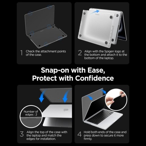 Spigen AirSkin - Obudowa MacBook Pro 14" (M5/M4/M3/M2/M1/2026-2021) (Frost Clear)