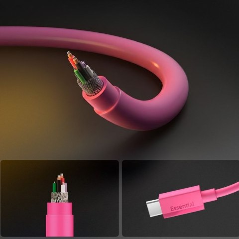 Spigen EB6010CC Essential - Kabel USB-C do USB-C 60W 1m (Pink)