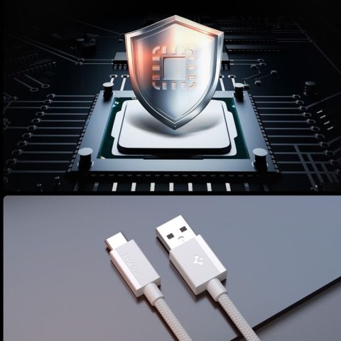 Spigen EB6015AC Essential - Kabel USB-A do USB-C 60W 1.5m (White)