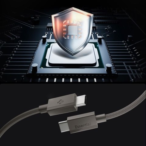 Spigen EB6015CC Essential - Kabel USB-C do USB-C 60W 1.5m (Gunmetal)