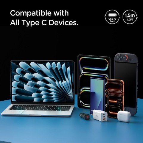 Spigen EB6015CC Essential - Kabel USB-C do USB-C 60W 1.5m (Gunmetal)