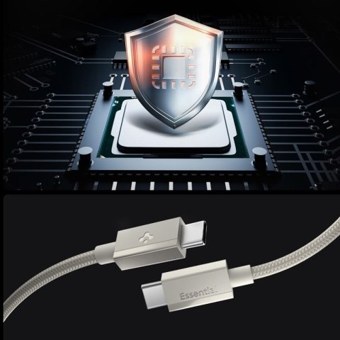 Spigen EB6015CC Essential - Kabel USB-C do USB-C 60W 1.5m (Natural Titanium)