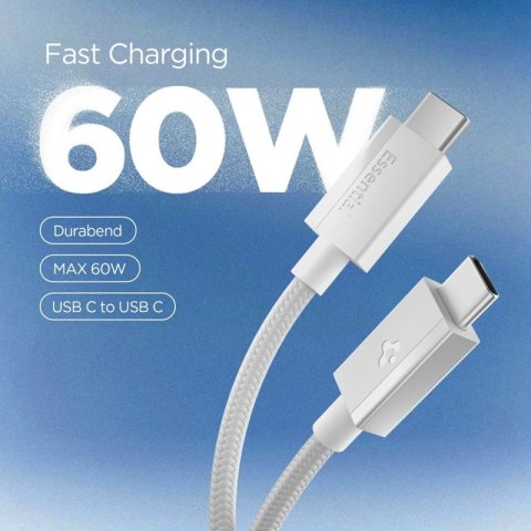 Spigen EB6015CC Essential - Kabel USB-C do USB-C 60W 1.5m (White)