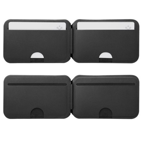 Spigen Slim Fold S314-4 MagSafe - Portfel magnetyczny z funkcją podstawki (Black)