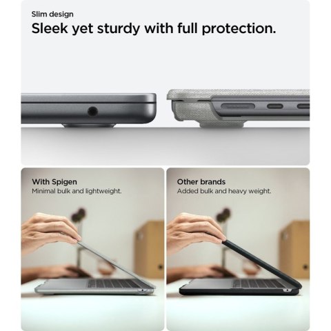 Spigen Urban Fit - Obudowa do MacBook Air 15" (M5/M4/M3/M2/2026-2023) (Heather Grey)