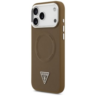 Guess Triangle Logo MagSafe - Etui iPhone 17 Pro Max (brązowy)
