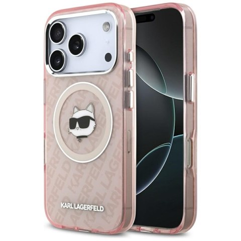 Karl Lagerfeld IML Choupette Head Logo MagSafe - Etui iPhone 17 Pro Max (różowy)