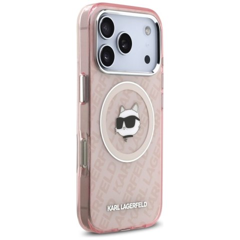 Karl Lagerfeld IML Choupette Head Logo MagSafe - Etui iPhone 17 Pro Max (różowy)