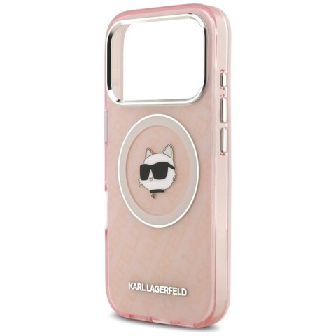 Karl Lagerfeld IML Choupette Head Logo MagSafe - Etui iPhone 17 Pro Max (różowy)