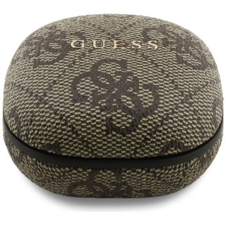 Guess 4G Classic Metal Logo - Słuchawki Bluetooth TWS ENC + etui ładujące (brązowy)