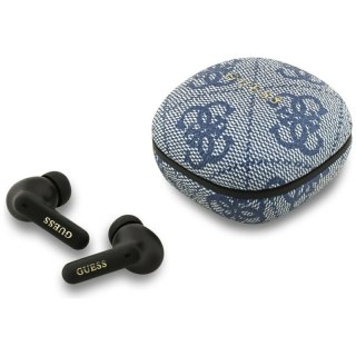 Guess 4G Classic Metal Logo - Słuchawki Bluetooth TWS ENC + etui ładujące (niebieski)