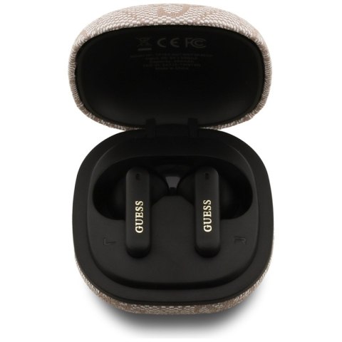 Guess 4G Classic Metal Logo - Słuchawki Bluetooth TWS ENC + etui ładujące (różowy)