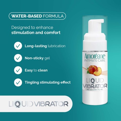 Żel/sprej-Liquid Vibrator Peach 30ml.