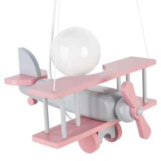 Lampa wisząca Samolot mały - szaro-różowy