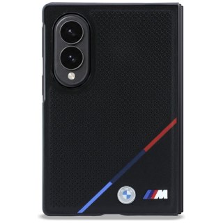 BMW M Leather Perforated Tricolor Stripe Metal Logos MagSafe - Etui Samsung Galaxy Z Fold 8 (czarny)