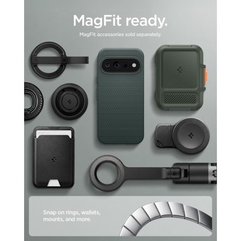 Spigen Liquid Air Mag MagSafe - Etui do Google Pixel 11 Pro (Abyss Green)